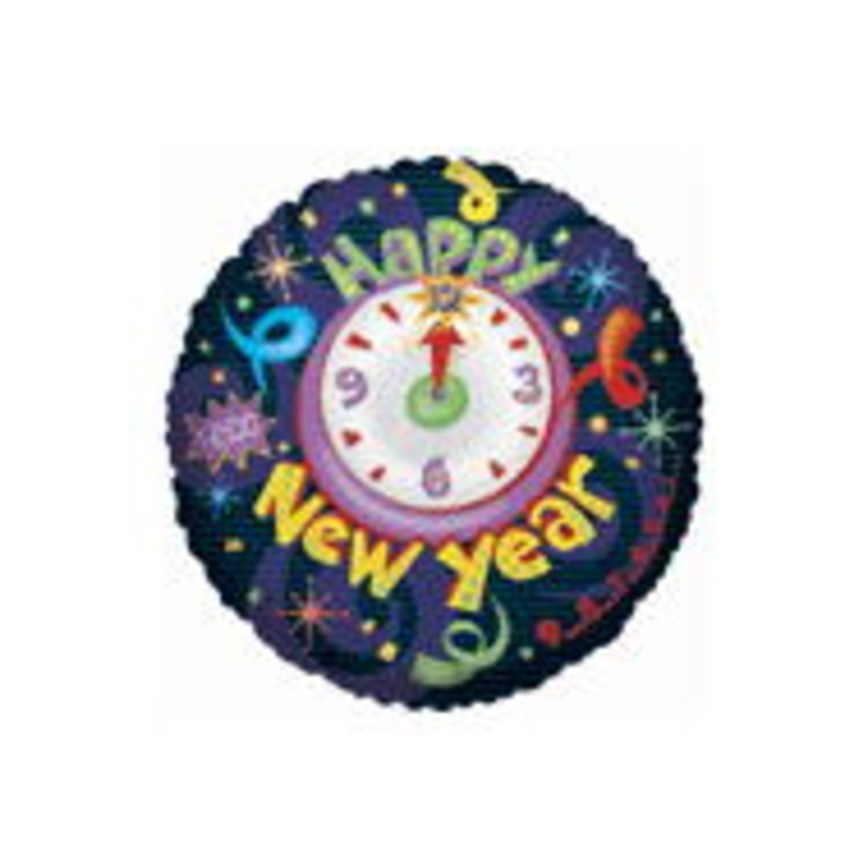 9" Airfill Only Happy New Years Time To Celebrate Balloon