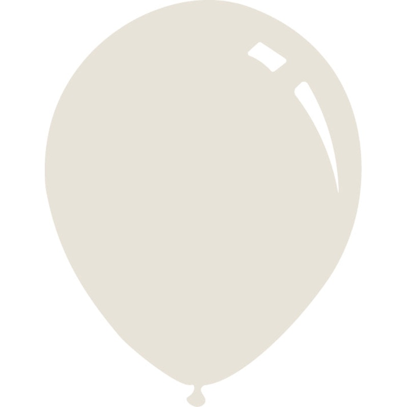 9" Deco Dusty White Decomex Latex Balloons (100 Per Bag)