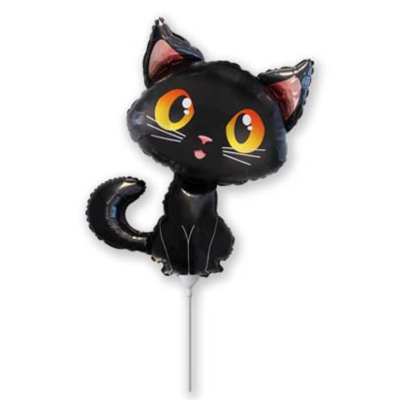 Airfill Only Black Cat Foil Balloon