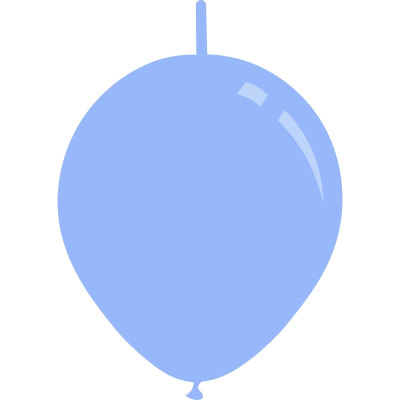 11" Deco Baby Blue Decomex Linking Latex Balloons (100 Per Bag)