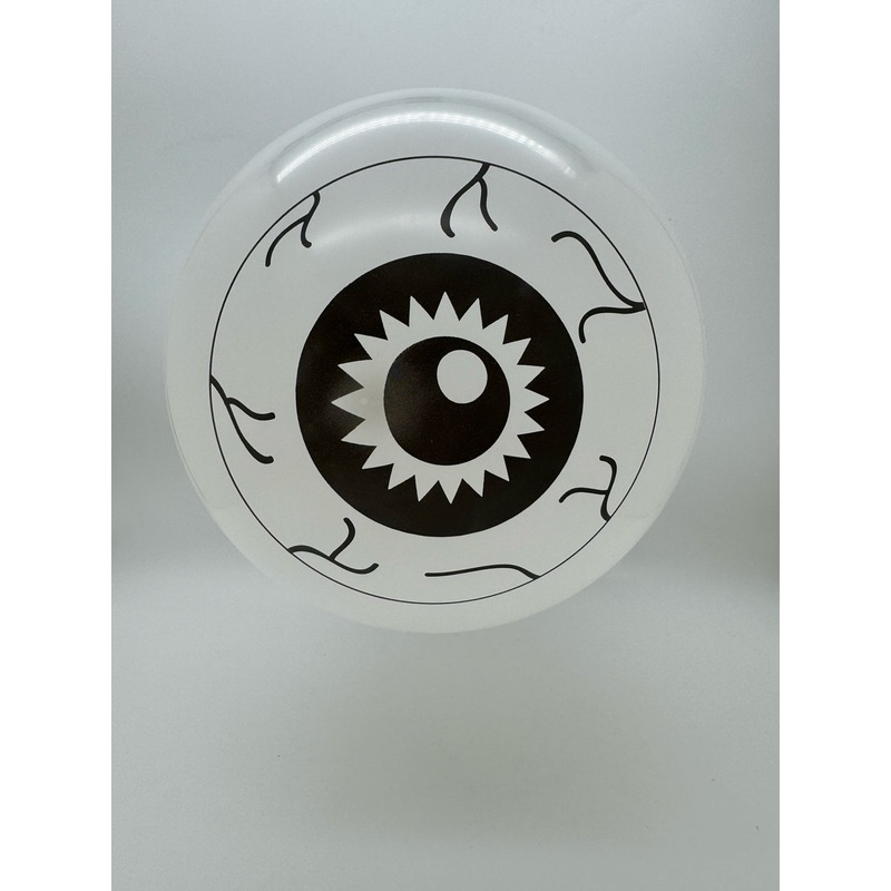 12" Latex Balloons Single Sided (25 Per Bag) Eyeball Top Print Decomex White