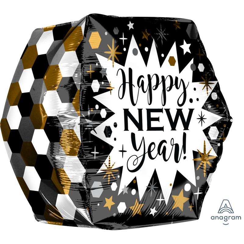 16" Anglez Geometric New Year Foil Balloon