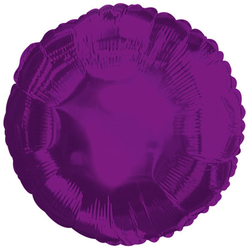 17" CTI Deep Purple Metallic Round/Circle Solid Color Balloon