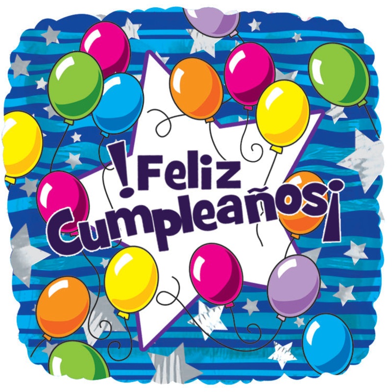 18" Feliz Cumpleanos Balloon (Spanish)