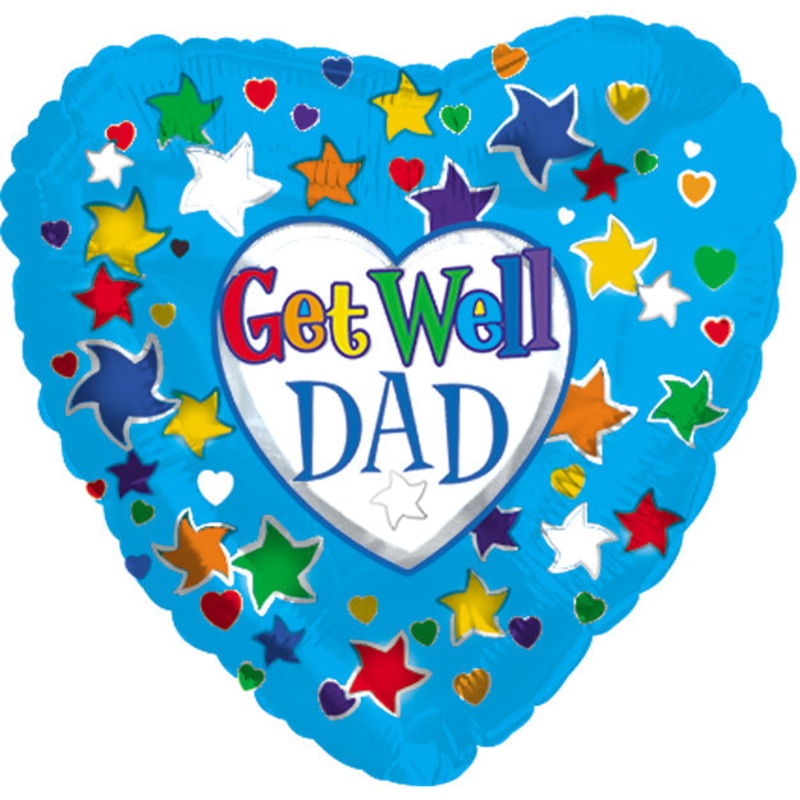 18" Get Well Dad Foil Balloon