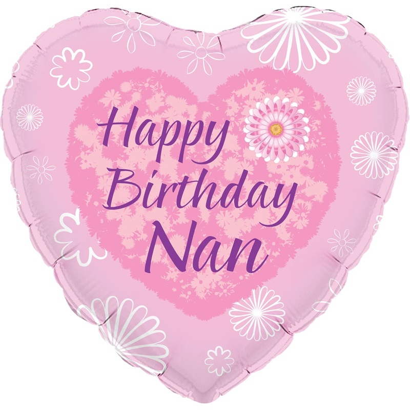 18" Happy Birthday Nan Oaktree Foil Balloon