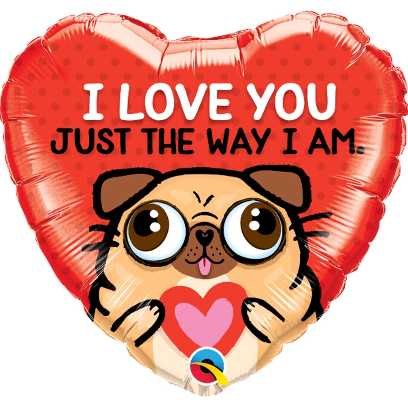 18" Heart I Love You Just The Way I Am Foil Balloon