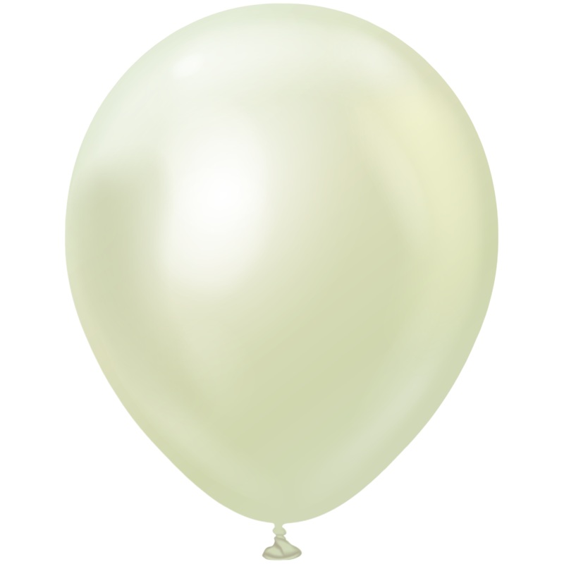 18" Kalisan Latex Balloons Mirror Green Gold (25 Per Bag)