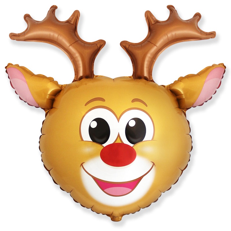 28" Reindeer Head Foil Balloon