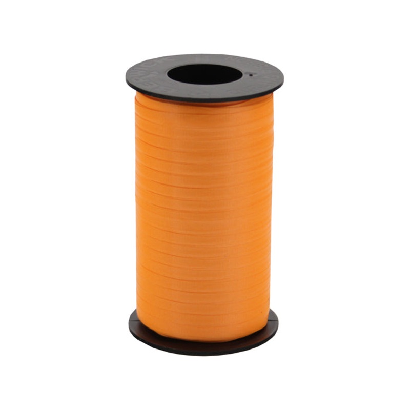 3/16" Poly Balloon Curling Ribbed Ribbon Tropical Orange