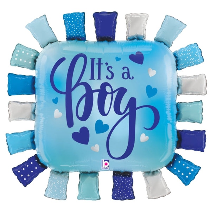 34" It's a Boy Taggie Square Foil Balloon
