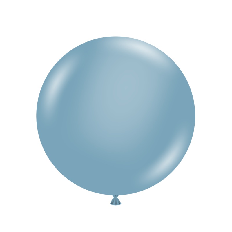 36" Blue Slate Tuftex Latex Balloons Designer Balloons (2 Per Bag)