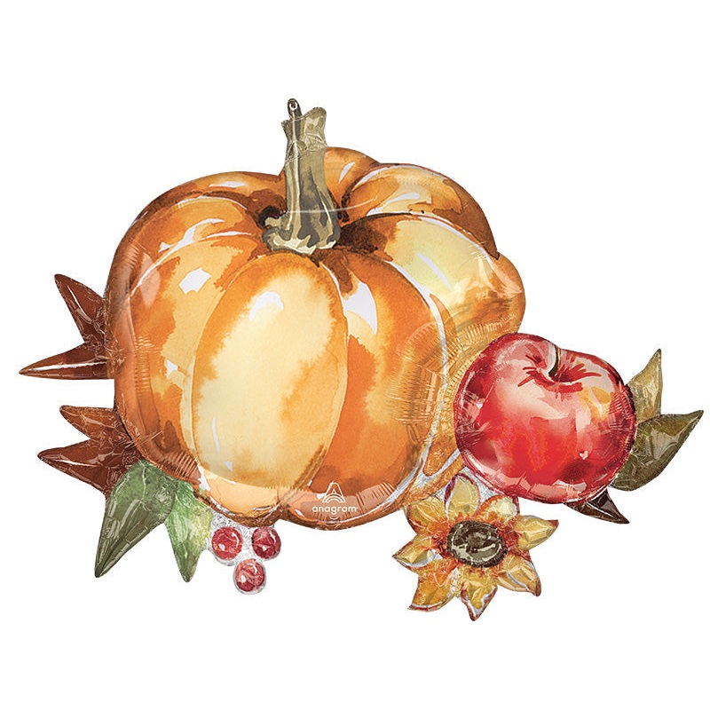 36" Jumbo Harvest Pumpkin Foil Balloon