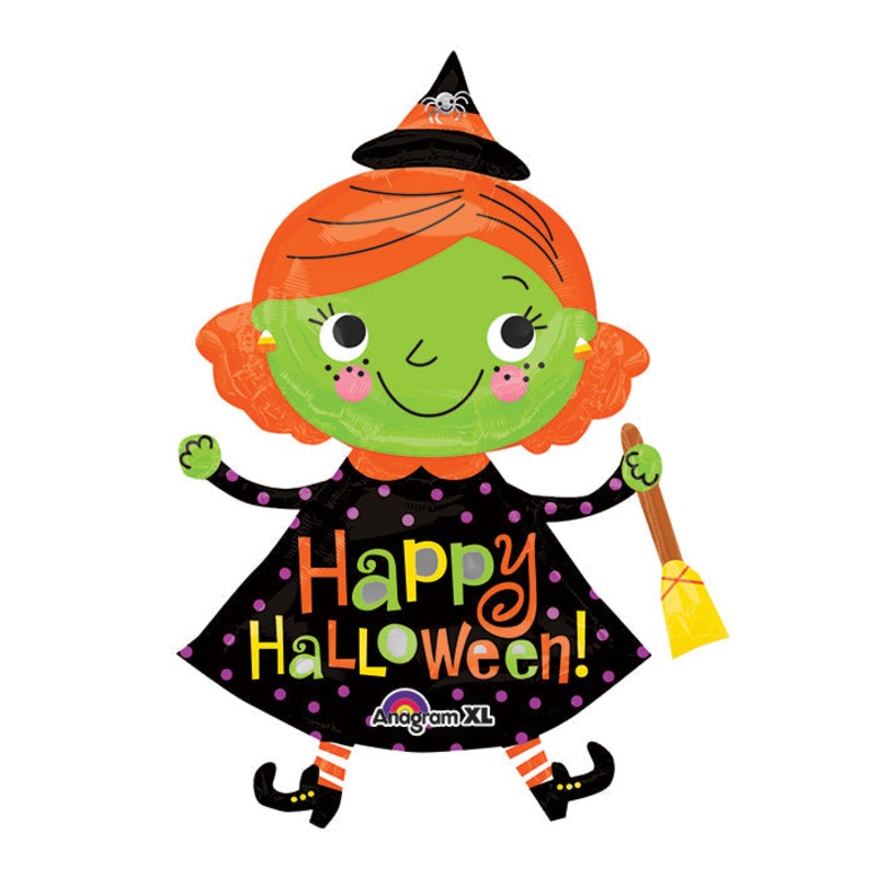 37" Halloween Cute Witch Balloon
