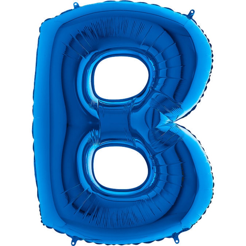 40" (34" Inflated) Foil Shape Megaloon Balloon Letter B Blue