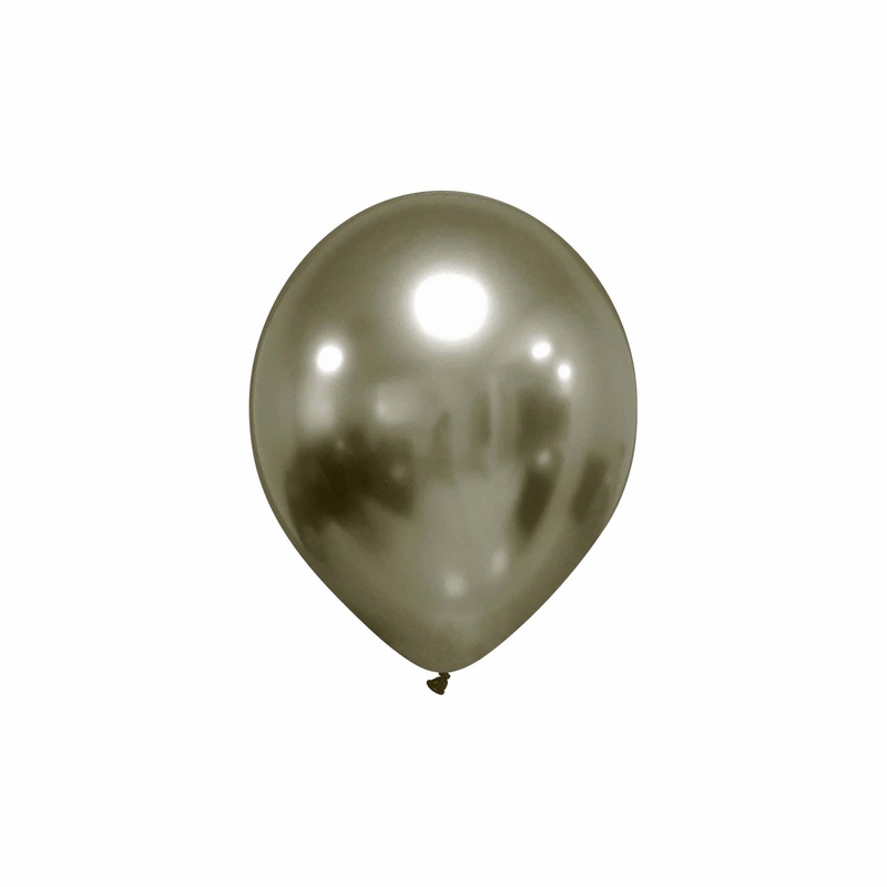 5" Cattex Titanium (Chrome/Mirror) Mercury Latex Balloons (100 Per Bag)