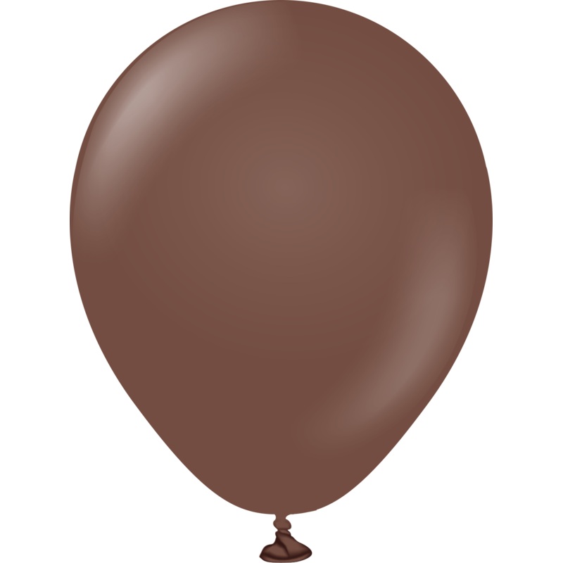 5" Kalisan Latex Balloons Standard Chocolate Brown (50 Per Bag)