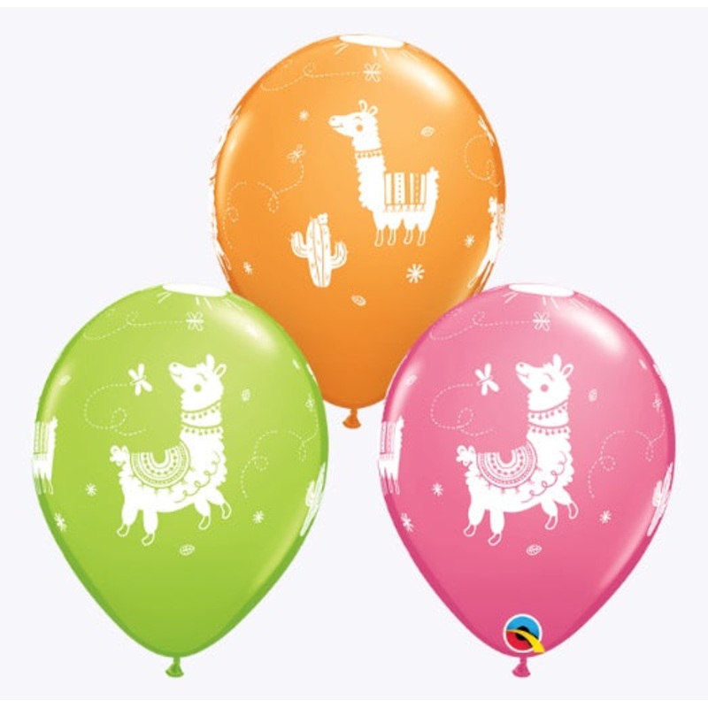 11" (May Contains Other Colors) Llama Balloons (50 Per Bag)