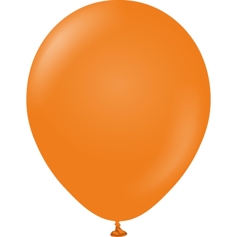 12" Kalisan Latex Balloons Standard Orange (50 Per Bag)