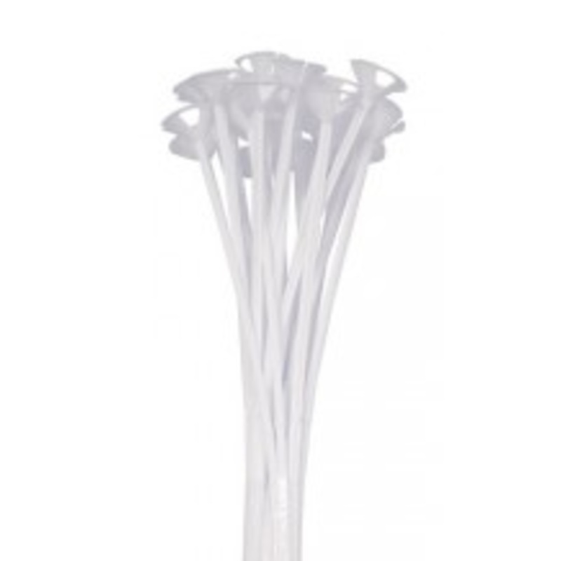 13" One Piece Cup and Balloon Stick-Milky Clear
