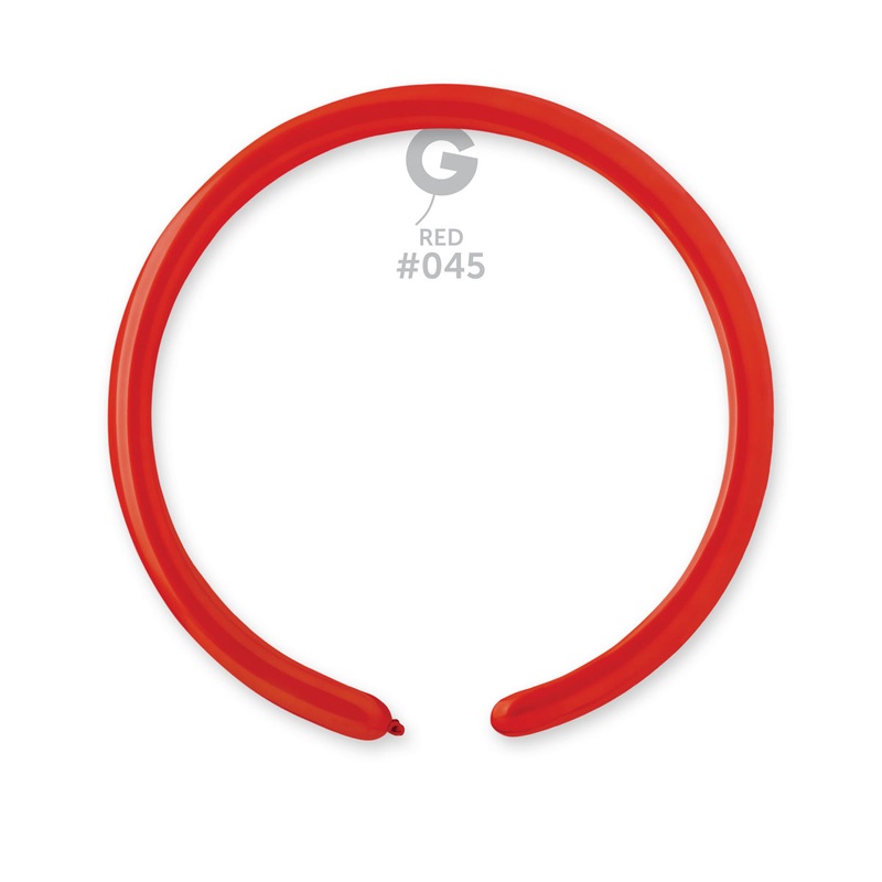 160G Gemar Latex Balloons (Bag of 50) Modelling/Twisting Red