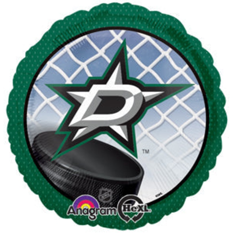 18" Dallas Stars NHL Hockey Mylar Balloon