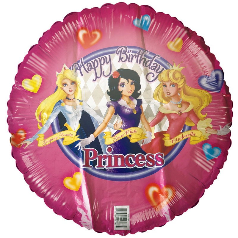 18" Happy Birthday Princess Foil Balloon