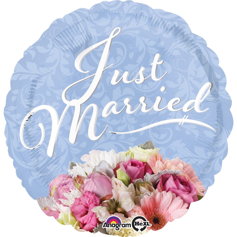 18" Just Married Bouquet Balloon