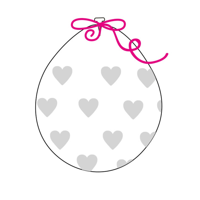 18" Latex Stuffing Balloons (25 Per Bag) Decomex Clear BIG HEART with WHITE INK