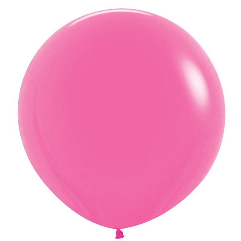 24" Latex Balloons (3 Per Bag) Neon Magenta