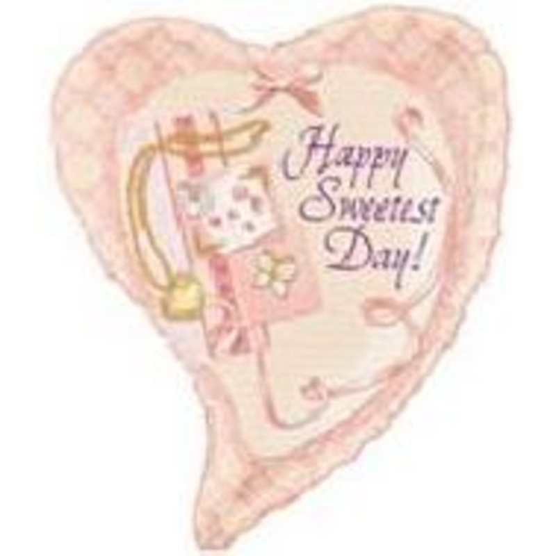 26" Sweetest Day Locket Heart Balloon