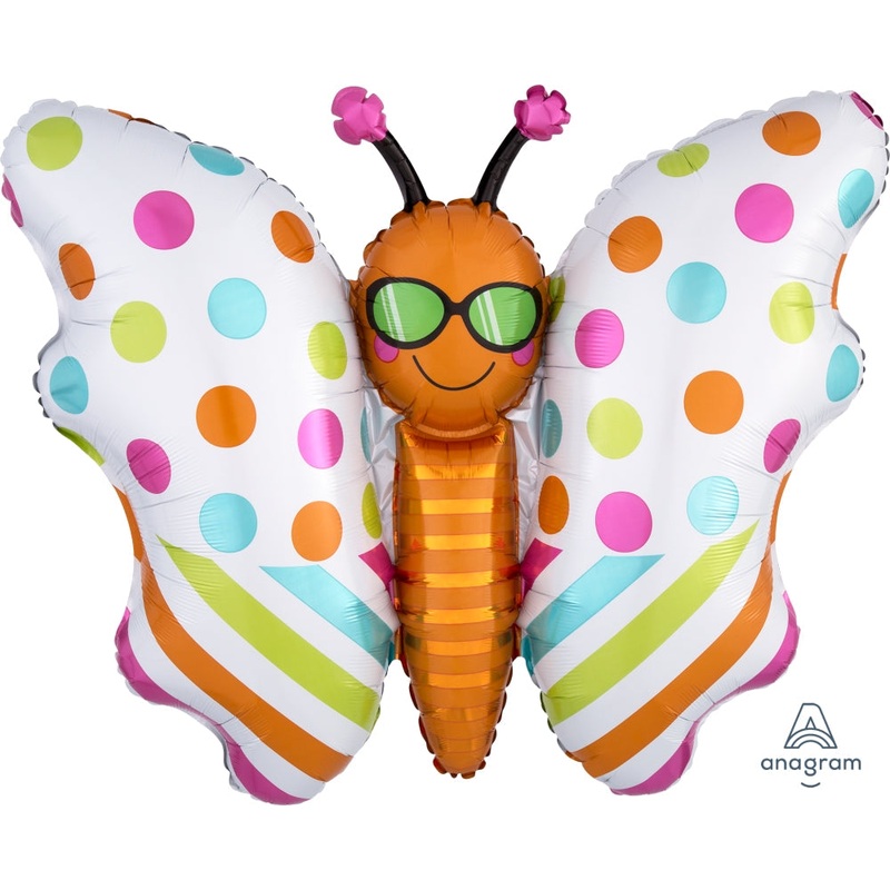 30" Jumbo SuperShape Fun in the Sun Butterfly Balloon