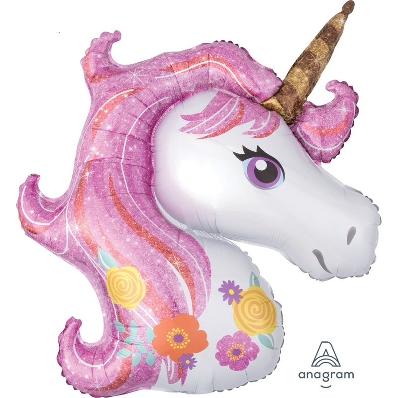 33" Jumbo Mylar Magical Unicorn Balloon