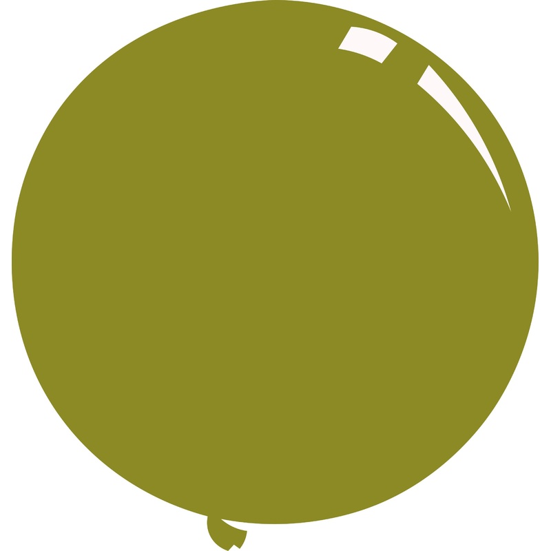 36" Deco Mustard Decomex Latex Balloons (5 Per Bag)