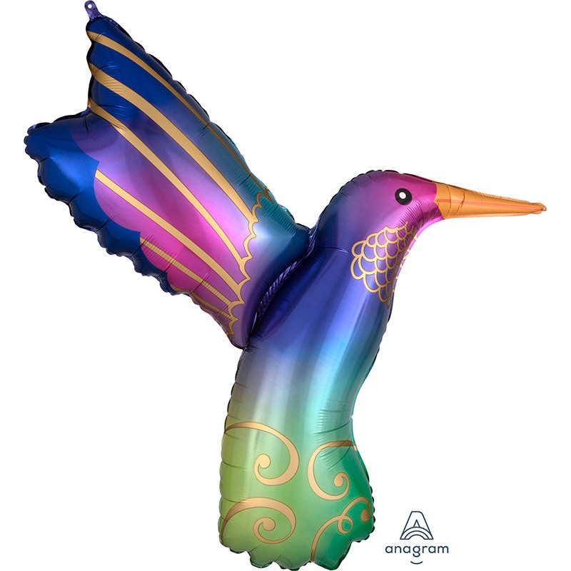 36" Satin Infused Hummingbird SuperShape Foil Balloon
