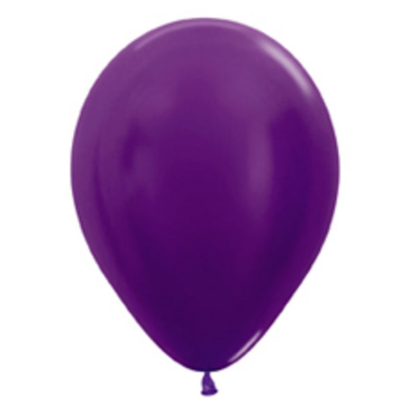 5" Latex Balloons (100 Per Bag) Metallic/Pearl Violet Betallatex/Sempertex