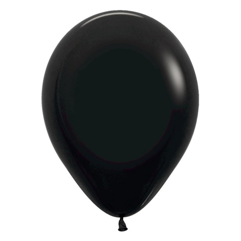 5" Standard Black Designer Balloons (100 Per Bag)