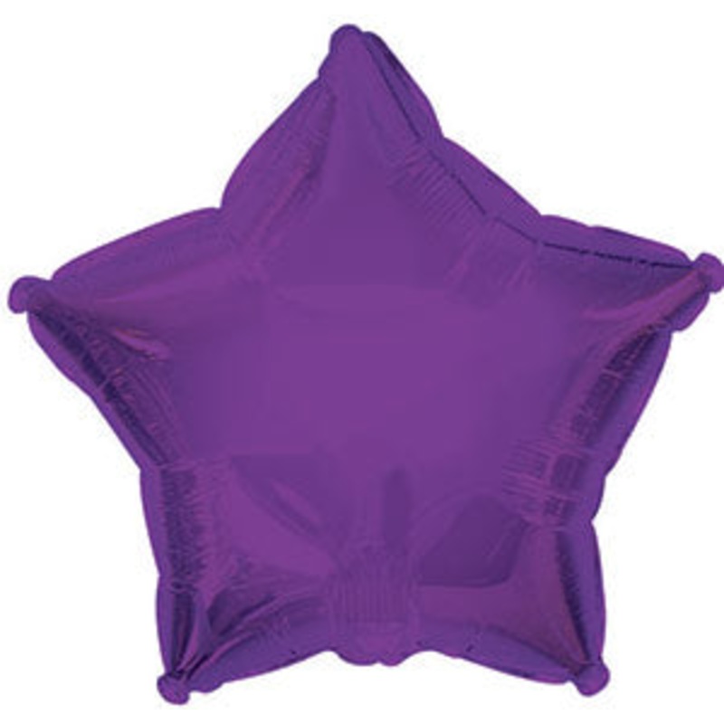 9" Airfill Only Purple Star Balloon