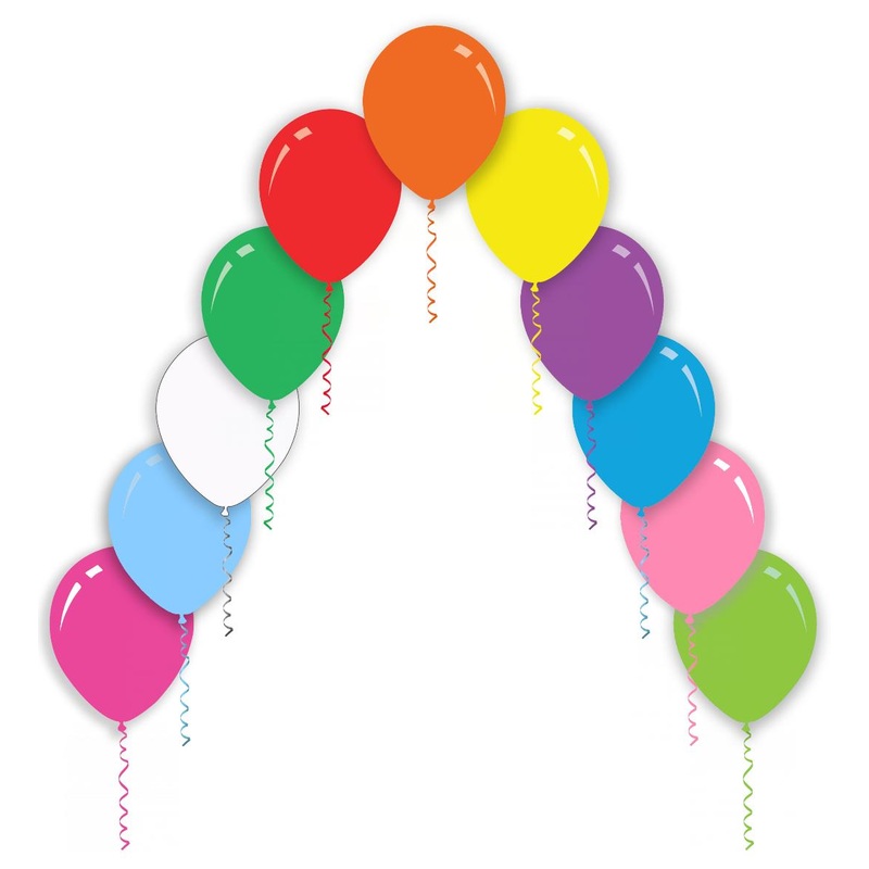 12" Assorted Colors Decomex Latex Balloons (100 Per Bag)