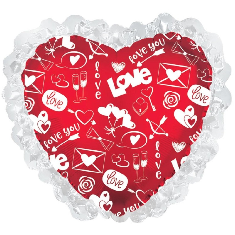 14" Airfill Only Iconic Love Sentiment Balloon