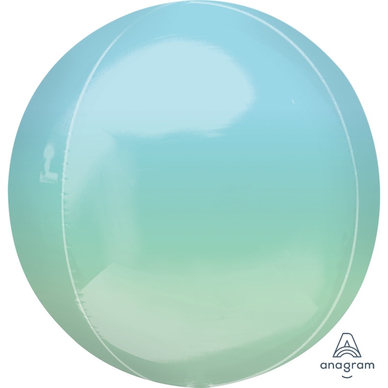 16" Foil Balloon Ombre Orbz Blue and Green