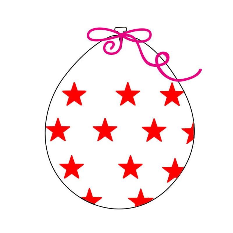 18" Latex Stuffing Balloons (25 Per Bag) Decomex Clear BIG STAR with RED INK