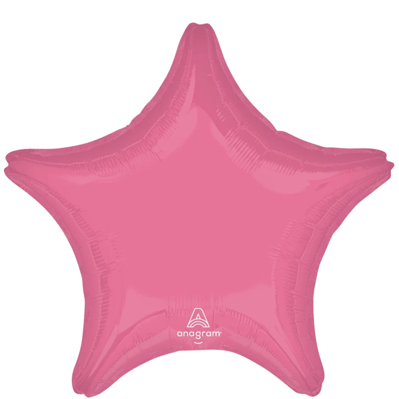 18" Vibrant Star Pink Foil Balloon