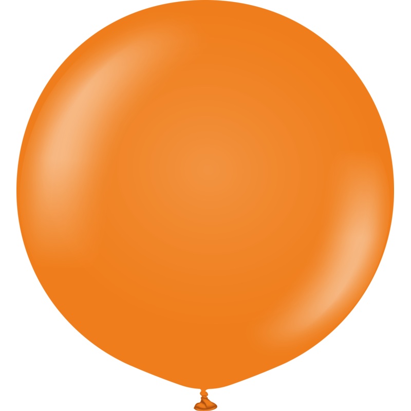 24" Kalisan Latex Balloons Standard Orange (5 Per Bag)