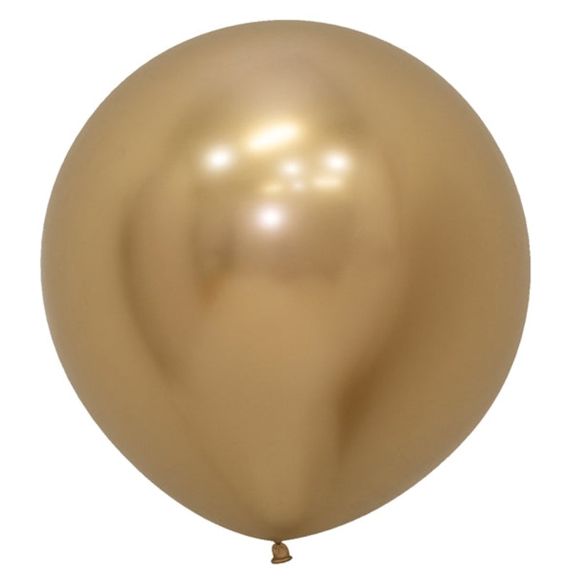 24" Latex Balloons (3 Per Bag) Reflex Gold Sempertex