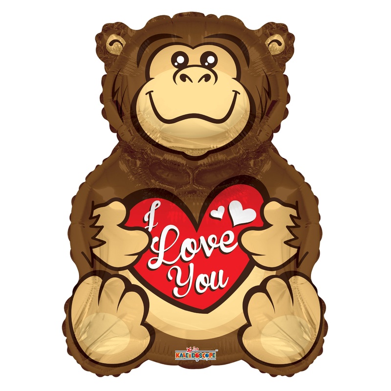 28" Gorilla Love You Shape Balloon
