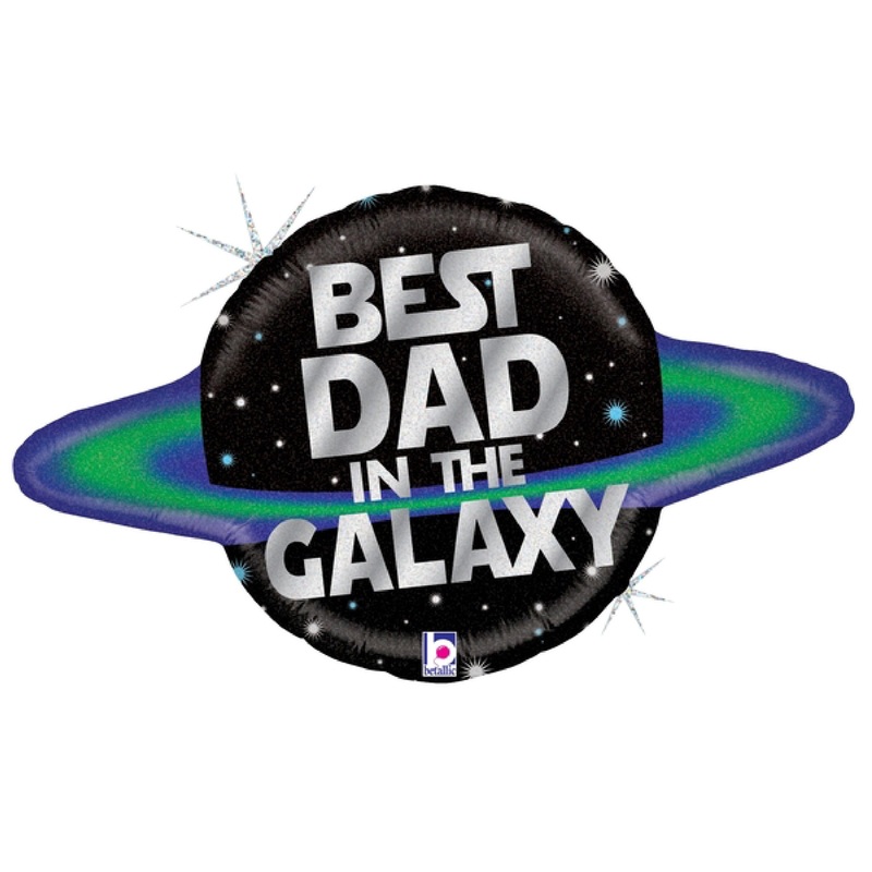 31" Foil Balloon Holographic Galactic Dad
