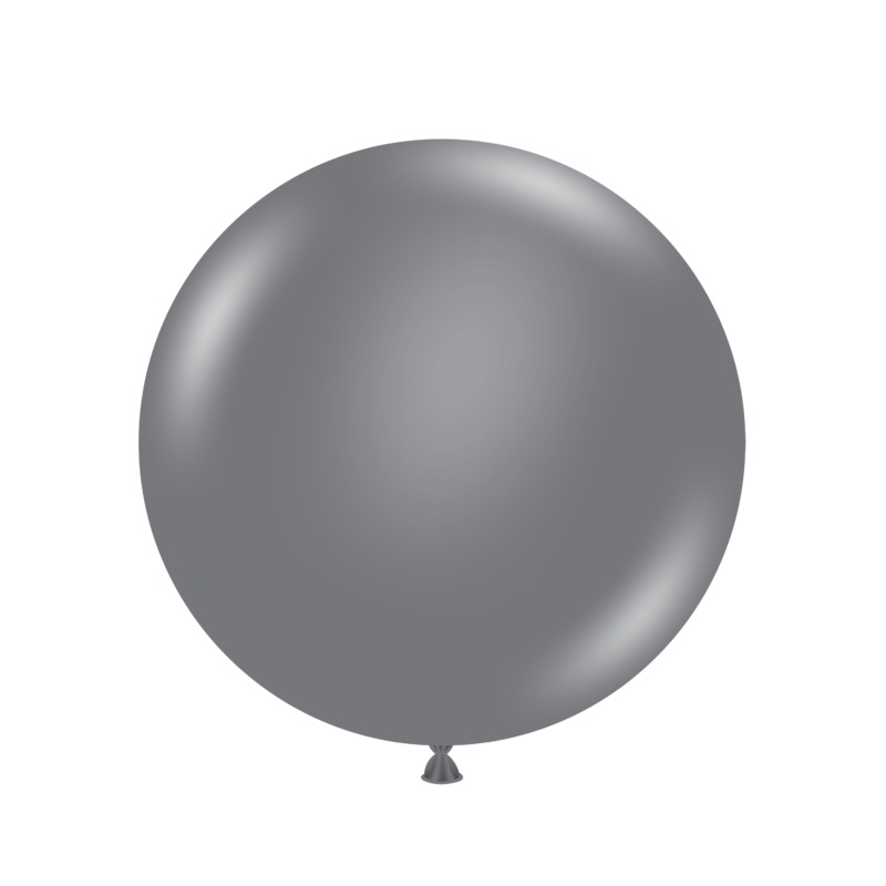 36" Gray Smoke Tuftex Latex Balloons Designer Balloons (2 Per Bag)