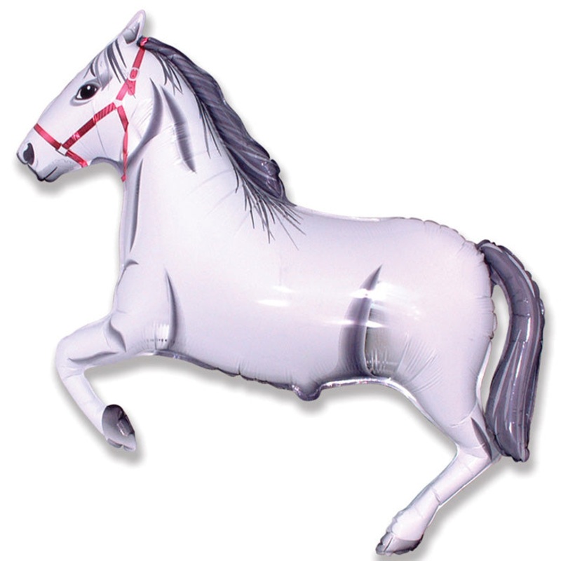42" Horse White Balloon