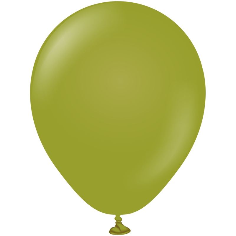 5" Kalisan Latex Balloons Retro Olive (50 Per Bag)